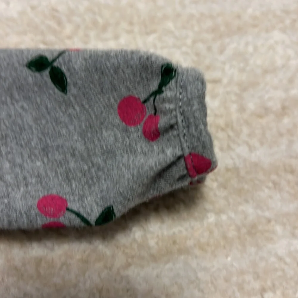 Baby Girls Just For One Carters Gray Cherry Jumpsuit! Never worn!